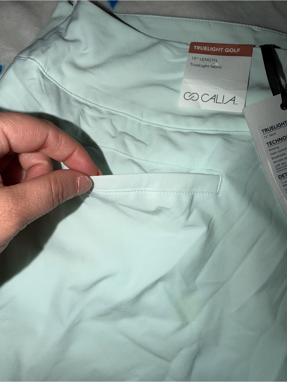 Women’s Mint Green Tennis Skirt with Stripe Detail - Picture 3 of 7
